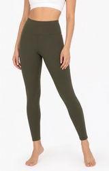 Offline by Aerie Leggings Womens Medium Olive Green Stratch High Rise Skinny Leg Photo 0