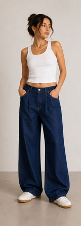 Oliver Logan Dark Blue Wide-Leg Women’s Jeans size 29 Photo 0