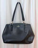 Coach Small Christie Carryall Black Crossgrain Leather Bag F36637 Photo 0