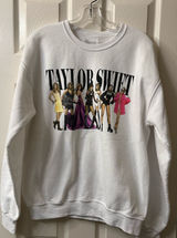 Taylor Swift Eras WHITE Sweatshirt Size SMALL Limited Edition size M Photo 0