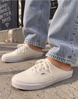 Vans Authentic Mule White Faux Snakeskin Slip-On Sneakers Women’s Size 7 Photo 0