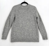 H&M Mohair Wool Blend Sweater Women S Gray Fuzzy Crewneck Quiet Luxury Cozy Photo 0