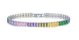 Women Rainbow Crystal Zirconia Bracelet Photo 0