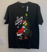 The Grinch “Grinchy Greetings” Christmas Tee – Dark Green/Black – Size L‎ – NWT Photo 0