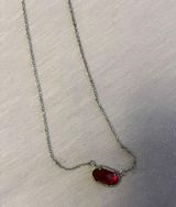 Kendra Scott Red / Silver Elisa Necklace Photo 0