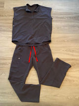 FIGS Charcoal Gray Rafaela Oversized Top Kade Pants Scrub Set Uniform Small /Med Photo 0