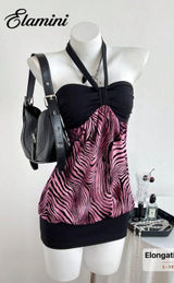 Halter sleeveless mini cami dress Multiple Size L Photo 0