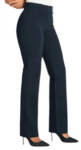 Betabrand Classic Dress Pant‎ Yoga Pants Straight Leg Navy Blue Medium Petite Photo 0