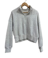 Abercrombie & Fitch Soft AF Max Essentials Grey Quarter Zip Sweatshirt Womens S Photo 0