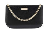Kate Spade Black Saffiano Mini Shoulder Bag Pochette W/ Gold Chain Kenzie $249 Photo 0