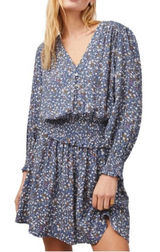 Rails‎ Zana Blue Ditsy Floral Long Sleeve Mini Dress Size M NWT Boho Photo 0