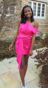 Silk Mini Dress Pink Photo 0