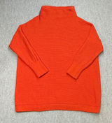 Free People Sweater Womens XL Ottoman Slouchy Tunic Orange Boho Workwear Cozy Photo 0