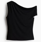 H&M Divided Twist-Detail One-Shoulder Top in black Photo 0
