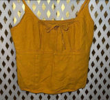 Abercrombie & Fitch strappy crop top mustard yellow milk maid size S Photo 0