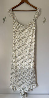Kirious LA Floral Slip Dress in Cream and Olive Photo 0