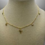 B.B. Lila Follow the Stars Triple Gold Plating Necklace, Preowned Photo 0