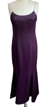 Cristin Stevens‎ Y2K Whimsigoth Jewel Tone Purple Maxi Mermaid Gown Size 9/10 Photo 0