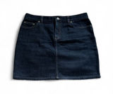 Lauren Ralph Lauren Dark Blue Denim Mini Skirt Size 6 Women's Classic Style Photo 0