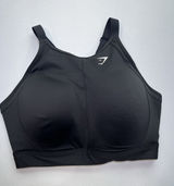 Gymshark High Neck High Support Sports‎ Bra Black Size CR Photo 0