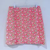 Vineyard Vines Starfish Mini Skirt Women's 12 Pink Green Beach Preppy Academia Photo 0