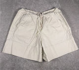 free people linen shorts beige tie waist pockets small Boyfriend‎ Fit Photo 0