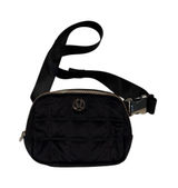 Lululemon Everywhere Belt Bag Women 1L Black Quilted Gold Hardware Fanny Pack Photo 0