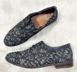 TOMS Women's Black Floral Print Oxford Flats‎ Shoes Size 5.5 Photo 0