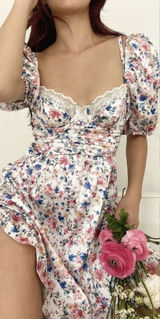 For Love And Lemons Juliet Floral Mini Dress‎ Spring Coquette Summer Size Small Photo 0