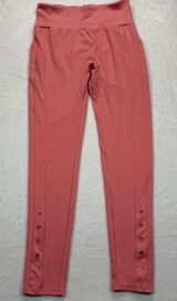 Gymshark Joggers Snap Button Detail High Waist Athletic Leggings‎ Size L Photo 0