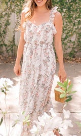 Gal Meets Glam Isabella Floral Full Length Maxi Dress Size 10 Photo 0