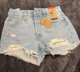 Levi’s Shorts Denim Distressed Photo 0