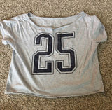 Holster off the shoulder cropped tee Photo 0