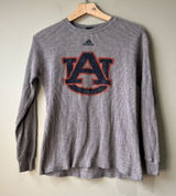 Adidas Gray Auburn Tigers‎ Long Sleeve Waffle Knit Shirt M Photo 0