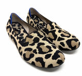Rothy’s The Almond Toe Loafer Retired Desert Cat Leopard Print Knit Flats 5.5 Photo 0