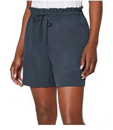 Mondetta‎ Paperbag Waist Shorts Womens Medium Blue Drawstring Pockets Stretch Photo 0
