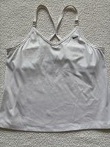 Nike Dri-FIT Indy Built-in Sports Bra Tank Top - White in XL activewear fitness NikeDriFit Athleisure Yoga Photo 0