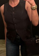 Black Vest Button Top Photo 0