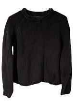 Quince 100% Organic Cotton Fisherman Crewneck Sweater Black Size Medium Photo 0