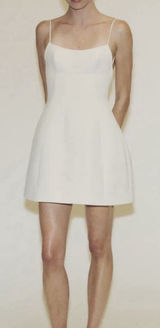Zara White Cream Mini Dress Open Back Bachelorette Bridal Wedding Party Photo 0