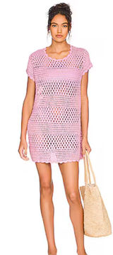 Showe Me Your MuMu Cleo Coverup in Bright Lilac Crochet Photo 0