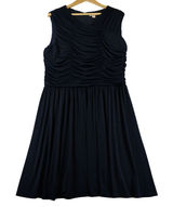 Brooks Brothers Red Fleece Navy Blue Ruched Sleeveless Jersey Dress XL Photo 0