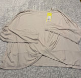 All in Motion Womens Twist Front Long Sleeve Ribbed Top Beige Size 2X Photo 0