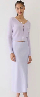 NwoT J. Crew Lavender Whimsigoth Gwyneth Satin Slip Skirt size S Photo 0