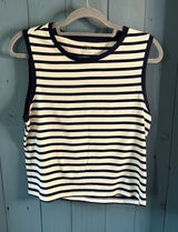 Gap Modern Tank Top Striped Sleeveless - Navy/White | Women’s Size XL Photo 0