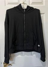 Vuori Women's Halo Modern Full Zip Hoodie Size XL Black Comfy Buttery Soft Photo 0