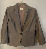 Loft Women's Button Front Blazer Jacket Charcoal Gray Size 6‎ Photo 0