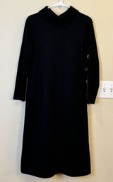 Vintage Sunshine‎ Alley Black Women's Sweater Dress Size 10 Button Accent Photo 0