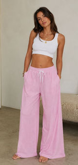 FP Movement by Free People Pink Wide-Leg Track Pants Photo 0