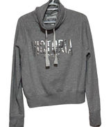Victoria Sport Women's Gray Silver Hoodie with‎ Funnel Neck & Thumb Hole Size M Photo 0